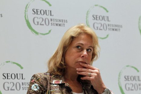 Chief Executive Officer of Anglo American Cynthia Carroll attends the G20 CEO Summit in Seoul November 10, 2010. REUTERS/Aly Song Chief Executive Officer of Anglo American Cynthia Carroll attends the G20 CEO Summit in Seoul November 10, 2010. REUTERS/Aly Song