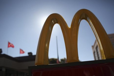 The McDonald's logo is pictured outside a McDonald's restaurant in the Fillmore District of San Francisco, California January 30, 2013. REUT The McDonald's logo is pictured outside a McDonald's restaurant in the Fillmore District of San Francisco, California January 30, 2013. REUT