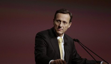 Outgoing Chairman of Swiss drug maker Novartis Daniel Vasella addresses the the annual shareholders general meeting in Basel February 22, 20 Outgoing Chairman of Swiss drug maker Novartis Daniel Vasella addresses the the annual shareholders general meeting in Basel February 22, 20