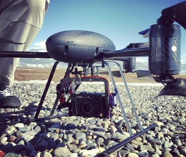 An onboard camera of a Draganflyer X6, six-rotor remote controlled helicopter which can fly up to 20 mph and travel up to a quarter mile awa An onboard camera of a Draganflyer X6, six-rotor remote controlled helicopter which can fly up to 20 mph and travel up to a quarter mile awa