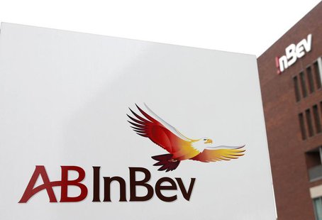 View of Anheuser-Busch InBev logo outside the brewery headquarters in Leuven February 27, 2013. REUTERS/Francois Lenoir View of Anheuser-Busch InBev logo outside the brewery headquarters in Leuven February 27, 2013. REUTERS/Francois Lenoir