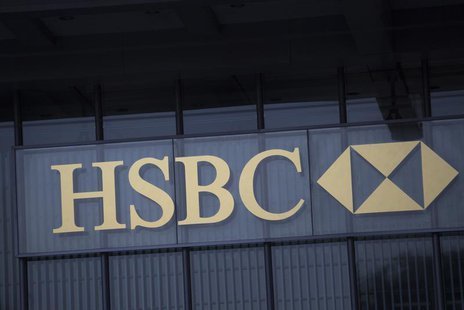 The logo of HSBC is seen on a building in Hong Kong January 9, 2013. REUTERS/Tyrone Siu The logo of HSBC is seen on a building in Hong Kong January 9, 2013. REUTERS/Tyrone Siu