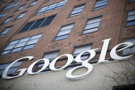The Google signage is seen at the company's headquarters in New York January 8, 2013. REUTERS/Andrew Kelly The Google signage is seen at the company's headquarters in New York January 8, 2013. REUTERS/Andrew Kelly