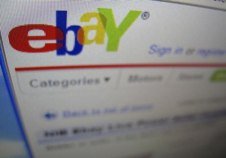 A photograph of a computer screen showing the website eBay is shown here in Encinitas, California April 22, 2009. REUTERS/Mike Blake A photograph of a computer screen showing the website eBay is shown here in Encinitas, California April 22, 2009. REUTERS/Mike Blake