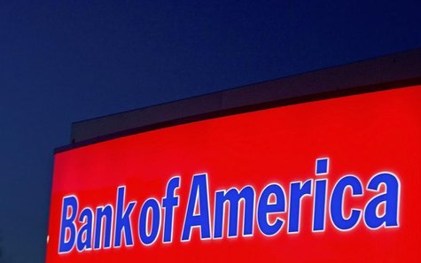 A Bank of America logo is seen outside a bank branch in Charlotte, North Carolina January 19, 2010. REUTERS/Chris Keane A Bank of America logo is seen outside a bank branch in Charlotte, North Carolina January 19, 2010. REUTERS/Chris Keane