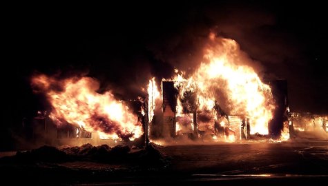 Longstreet Furniture fully involved in flames. Fire crews had to truck water to the scene because there were no hydrants. Longstreet Furniture fully involved in flames. Fire crews had to truck water to the scene because there were no hydrants.