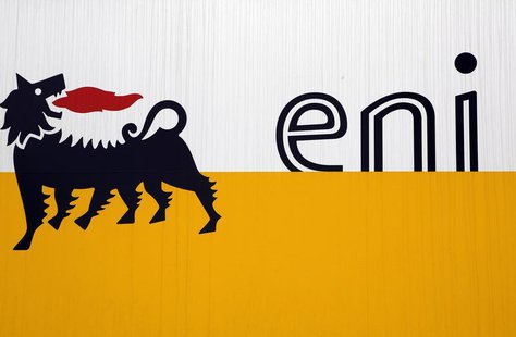 The logo of oil company Eni is pictured at San Donato Milanese near Milan February 5, 2013. REUTERS/Stefano Rellandini The logo of oil company Eni is pictured at San Donato Milanese near Milan February 5, 2013. REUTERS/Stefano Rellandini