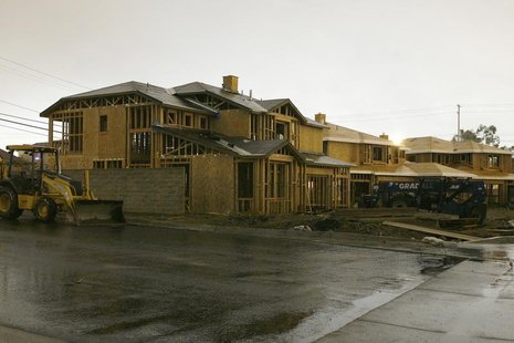 Houses under construction are seen in Fontana in San Bernardino County, California, in this February 5, 2009 file photograph. REUTERS/Mario Houses under construction are seen in Fontana in San Bernardino County, California, in this February 5, 2009 file photograph. REUTERS/Mario