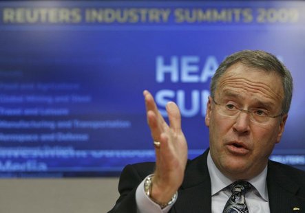 John Lechleiter, chairman, president, and chief executive officer of Eli Lilly and Company, speaks at the Reuters Health Summit in New York, John Lechleiter, chairman, president, and chief executive officer of Eli Lilly and Company, speaks at the Reuters Health Summit in New York,
