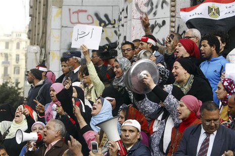 People shout slogans on hunger and poverty during an anti-government protest in Cairo February 22, 2013. REUTERS/Mohamed Abd El Ghany People shout slogans on hunger and poverty during an anti-government protest in Cairo February 22, 2013. REUTERS/Mohamed Abd El Ghany