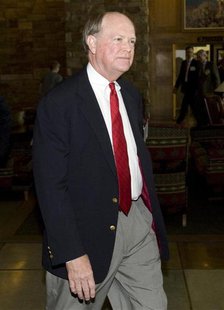 Federal Reserve Bank of Philadelphia President and Chief Executive Charles Plosser arrives at the opening reception and dinner for the Feder Federal Reserve Bank of Philadelphia President and Chief Executive Charles Plosser arrives at the opening reception and dinner for the Feder