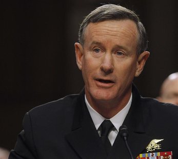 U.S. Navy Admiral William McRaven testifies before the Senate Armed Services Committee in Washington March 5, 2013, with regard to the Defen U.S. Navy Admiral William McRaven testifies before the Senate Armed Services Committee in Washington March 5, 2013, with regard to the Defen