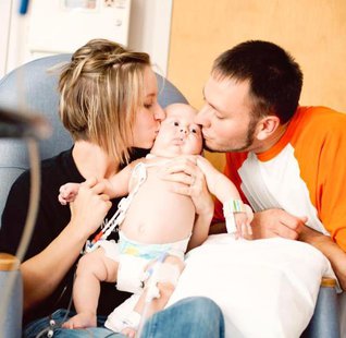 Travis and Cassie Kurtzweil with their son Treyden. Picture courtesy "Saving Treydon" Facebook page Travis and Cassie Kurtzweil with their son Treyden. Picture courtesy "Saving Treydon" Facebook page