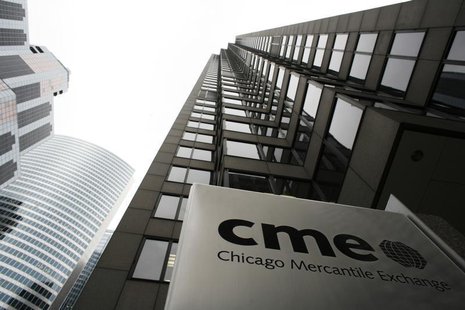 The Chicago Mercantile Exchange is pictured March 17, 2008. REUTERS/John Gress The Chicago Mercantile Exchange is pictured March 17, 2008. REUTERS/John Gress