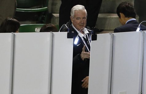 International Olympic Committee (IOC) Vice President and chairman of the IOC Evaluation Commission Craig Reedie (C) of Britain leaves after International Olympic Committee (IOC) Vice President and chairman of the IOC Evaluation Commission Craig Reedie (C) of Britain leaves after