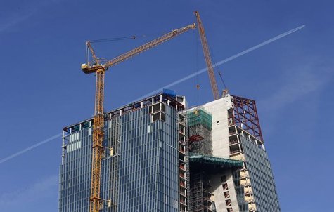 The construction site for the new head quarters of the European Central Bank (ECB) is pictured on a sunny day in Frankfurt, March 6, 2013. R The construction site for the new head quarters of the European Central Bank (ECB) is pictured on a sunny day in Frankfurt, March 6, 2013. R