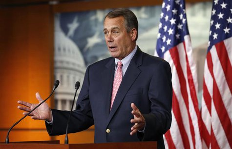 Speaker of the House John Boehner speaks to reporters on Capitol Hill in Washington March 7, 2013. REUTERS/Kevin Lamarque Speaker of the House John Boehner speaks to reporters on Capitol Hill in Washington March 7, 2013. REUTERS/Kevin Lamarque