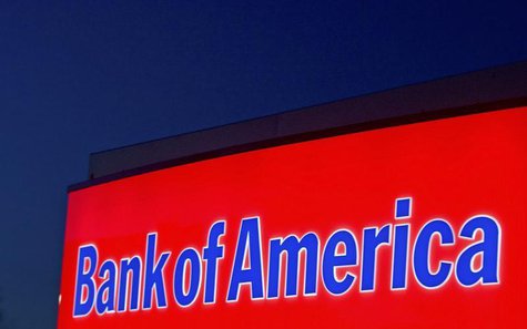 A Bank of America logo is seen outside a bank branch in Charlotte, North Carolina January 19, 2010. REUTERS/Chris Keane A Bank of America logo is seen outside a bank branch in Charlotte, North Carolina January 19, 2010. REUTERS/Chris Keane