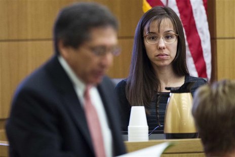 Jodi Arias is questioned by prosecutor Juan Martinez in Maricopa County Superior Court in Phoenix, March 5, 2013. REUTERS/Tom Tingle/The Ari Jodi Arias is questioned by prosecutor Juan Martinez in Maricopa County Superior Court in Phoenix, March 5, 2013. REUTERS/Tom Tingle/The Ari