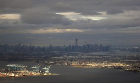 The skyline of Lower Manhattan in New York is seen behind the shipping docks in Newark, New Jersey, December 27, 2012. REUTERS/Gary Hershorn The skyline of Lower Manhattan in New York is seen behind the shipping docks in Newark, New Jersey, December 27, 2012. REUTERS/Gary Hershorn