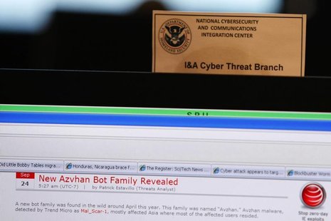 A work station is pictured at the U.S. Department of Homeland Security's National Cybersecurity & Communications Integration Center (NCCIC) A work station is pictured at the U.S. Department of Homeland Security's National Cybersecurity & Communications Integration Center (NCCIC)