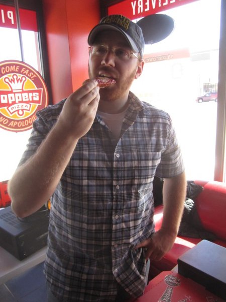 Jon ate over 50 Toppers sticks! Each stick was $5 to ST Jude thanks to Lakeshore Transportation.