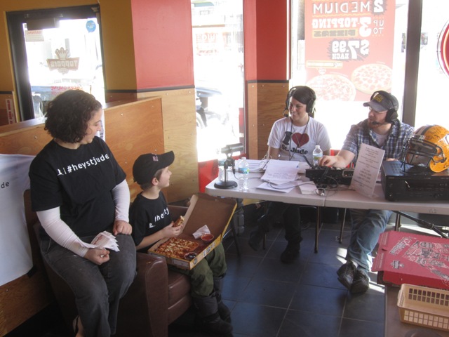 Liam talks with Jess on Jon on-air at our St Jude Radiothon.