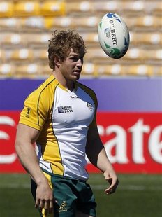 Australia Wallabies' David Pocock takes part in their Captain's run in Nelson September 30, 2011. REUTERS/Brandon Malone Australia Wallabies' David Pocock takes part in their Captain's run in Nelson September 30, 2011. REUTERS/Brandon Malone