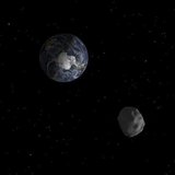 The passage of asteroid 2012 DA14 through the Earth-moon system, is depicted in this handout image from NASA. REUTERS/NASA/JPL-Caltech/Hando The passage of asteroid 2012 DA14 through the Earth-moon system, is depicted in this handout image from NASA. REUTERS/NASA/JPL-Caltech/Hando