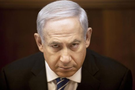 Israel's Prime Minister Benjamin Netanyahu attends the weekly cabinet meeting in Jerusalem March 10, 2013.. REUTERS/Sebastian Scheiner/Pool Israel's Prime Minister Benjamin Netanyahu attends the weekly cabinet meeting in Jerusalem March 10, 2013.. REUTERS/Sebastian Scheiner/Pool