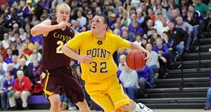 UW-Stevens Point Men's Basketball vs. Calvin College. Photo courtesy UWSP Athletic Department.
UW-Stevens Point Men's Basketball vs. Calvin College. Photo courtesy UWSP Athletic Department.