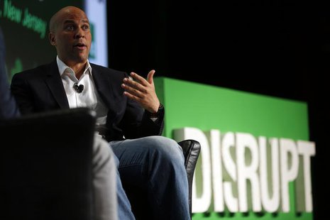 Newark, New Jersey Mayor Cory Booker speaks during day one of TechCrunch Disrupt SF 2012 event at the San Francisco Design Center Concourse Newark, New Jersey Mayor Cory Booker speaks during day one of TechCrunch Disrupt SF 2012 event at the San Francisco Design Center Concourse
