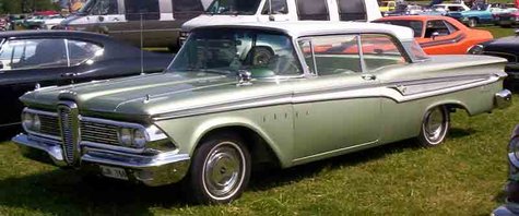 A 1959 Ford Edsel. A 1959 Ford Edsel.