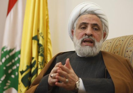 Lebanon's Hezbollah deputy Sheikh Naim Qassem speaks during an interview with Reuters at his office in Beirut's suburbs, February 28, 2012. Lebanon's Hezbollah deputy Sheikh Naim Qassem speaks during an interview with Reuters at his office in Beirut's suburbs, February 28, 2012.