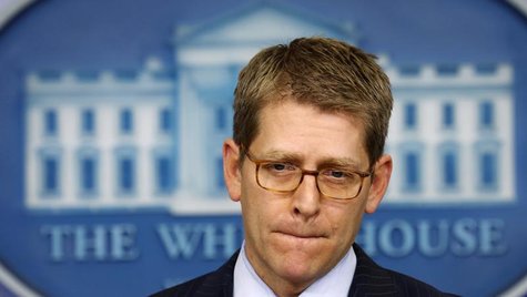 White House press secretary Jay Carney speaks to reporters about the so-called "sequester" at the White House in Washington February 28, 201 White House press secretary Jay Carney speaks to reporters about the so-called "sequester" at the White House in Washington February 28, 201