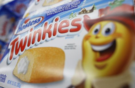 A box of Hostess Brands "Twinkies" is on display, from what is believed to be the last shipment of Twinkies that Hostess brands will produce A box of Hostess Brands "Twinkies" is on display, from what is believed to be the last shipment of Twinkies that Hostess brands will produce