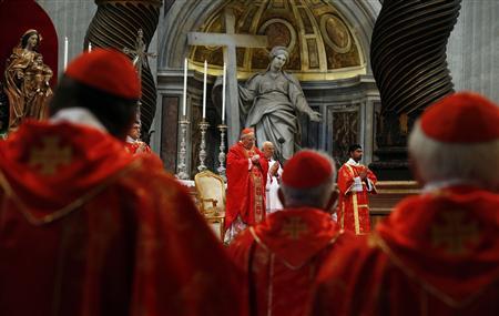 Cardinal Angelo Sodano leads mass in St. Peter's Basilica at the Vatican March 12, 2013. REUTERS/Stefano Rellandini Cardinal Angelo Sodano leads mass in St. Peter's Basilica at the Vatican March 12, 2013. REUTERS/Stefano Rellandini
