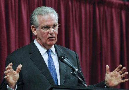 Missouri Governor Jay Nixon participates in a debate with David Spence at the Holiday Inn Executive Center in Columbia, Missouri, September Missouri Governor Jay Nixon participates in a debate with David Spence at the Holiday Inn Executive Center in Columbia, Missouri, September