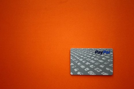 A PayPal card is shown as customers can now pay with the card at selected Home Depot stores such as the one in Daly City, California, Februa A PayPal card is shown as customers can now pay with the card at selected Home Depot stores such as the one in Daly City, California, Februa