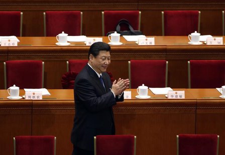 China's Communist Party Chief Xi Jinping arrives for a plenary session of the National People's Congress (NPC) at the Great Hall of the Peop China's Communist Party Chief Xi Jinping arrives for a plenary session of the National People's Congress (NPC) at the Great Hall of the Peop