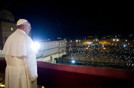 Newly elected Pope Francis I, Cardinal Jorge Mario Bergoglio of Argentina appears on the balcony of St. Peter's Basilica after being elected Newly elected Pope Francis I, Cardinal Jorge Mario Bergoglio of Argentina appears on the balcony of St. Peter's Basilica after being elected