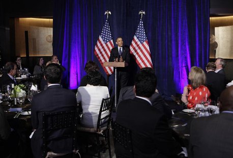 U.S. President Barack Obama delivers remarks at the Organizing for Action dinner in Washington, March 13, 2013. REUTERS/Yuri Gripas U.S. President Barack Obama delivers remarks at the Organizing for Action dinner in Washington, March 13, 2013. REUTERS/Yuri Gripas