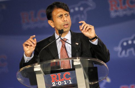 Governor Bobby Jindal (R-LA) speaks during the Republican Leadership Conference in New Orleans, Louisiana June 17, 2011. REUTERS/Sean Gardne Governor Bobby Jindal (R-LA) speaks during the Republican Leadership Conference in New Orleans, Louisiana June 17, 2011. REUTERS/Sean Gardne