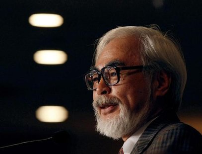 Japan's animation movie director Hayao Miyazaki speaks at a news conference in Tokyo November 20, 2008. REUTERS/Kim Kyung-Hoon Japan's animation movie director Hayao Miyazaki speaks at a news conference in Tokyo November 20, 2008. REUTERS/Kim Kyung-Hoon