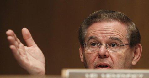 Senator Robert Menendez (D-NJ), a member of the Senate Banking, Housing and Urban Affairs Committee, asks questions during testimony in Wash Senator Robert Menendez (D-NJ), a member of the Senate Banking, Housing and Urban Affairs Committee, asks questions during testimony in Wash