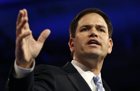 Senator Marco Rubio of Florida speaks at the Conservative Political Action Conference (CPAC) at National Harbor, Maryland March 14, 2013. RE Senator Marco Rubio of Florida speaks at the Conservative Political Action Conference (CPAC) at National Harbor, Maryland March 14, 2013. RE