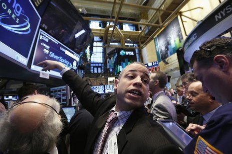 A trader gestures while waiting for Silver Spring Networks to begin trading on the floor at the New York Stock Exchange, March 13, 2013. REU A trader gestures while waiting for Silver Spring Networks to begin trading on the floor at the New York Stock Exchange, March 13, 2013. REU
