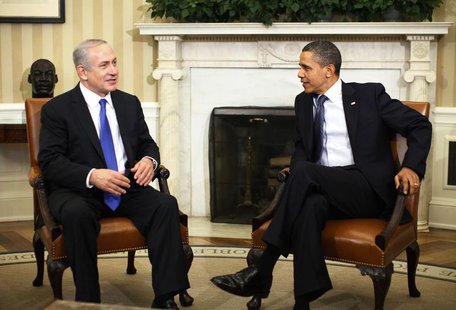 U.S. President Barack Obama welcomes Israeli Prime Minister Benjamin Netanyahu inside the Oval Office of the White House in Washington, Marc U.S. President Barack Obama welcomes Israeli Prime Minister Benjamin Netanyahu inside the Oval Office of the White House in Washington, Marc