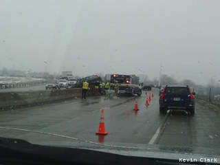 Crews work at the scene of a crash on Hwy. 441/10 in Winnebago County, March 15, 2013. (courtesy of FOX 11). Crews work at the scene of a crash on Hwy. 441/10 in Winnebago County, March 15, 2013. (courtesy of FOX 11).