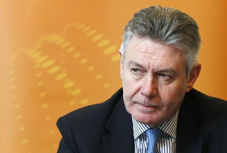 European Union Trade Commissioner Karel De Gucht answers reporters' questions during the Reuters Future of the Euro Zone Summit in Brussels European Union Trade Commissioner Karel De Gucht answers reporters' questions during the Reuters Future of the Euro Zone Summit in Brussels